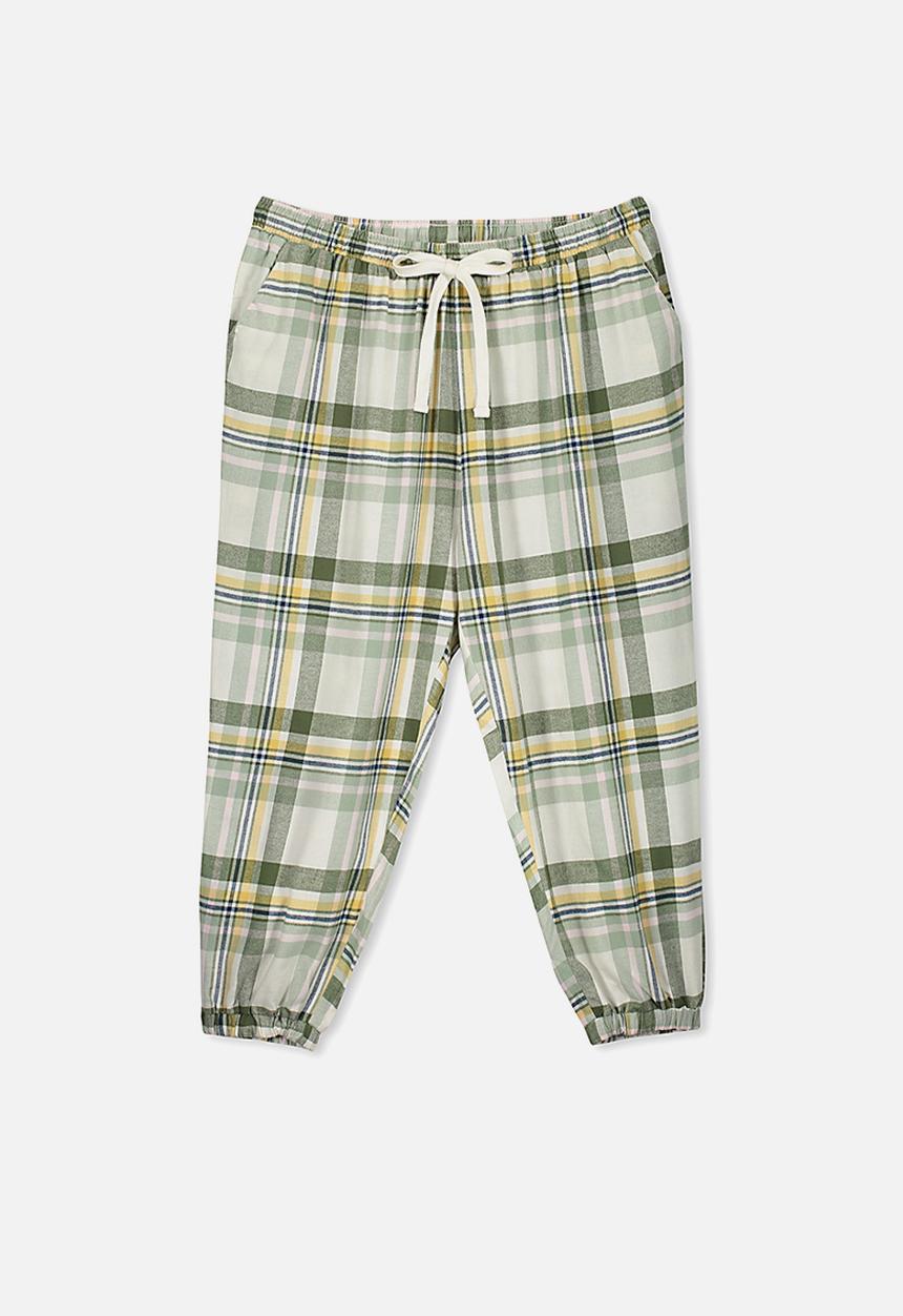 Cotton On - Curve flannel sleep pant - washed aloe check