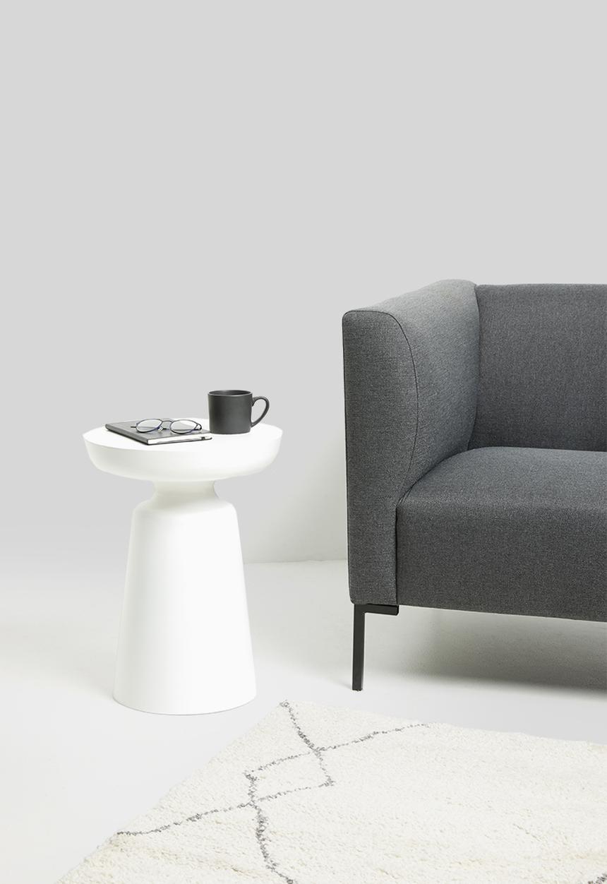Sixth Floor - Drum side table - white
