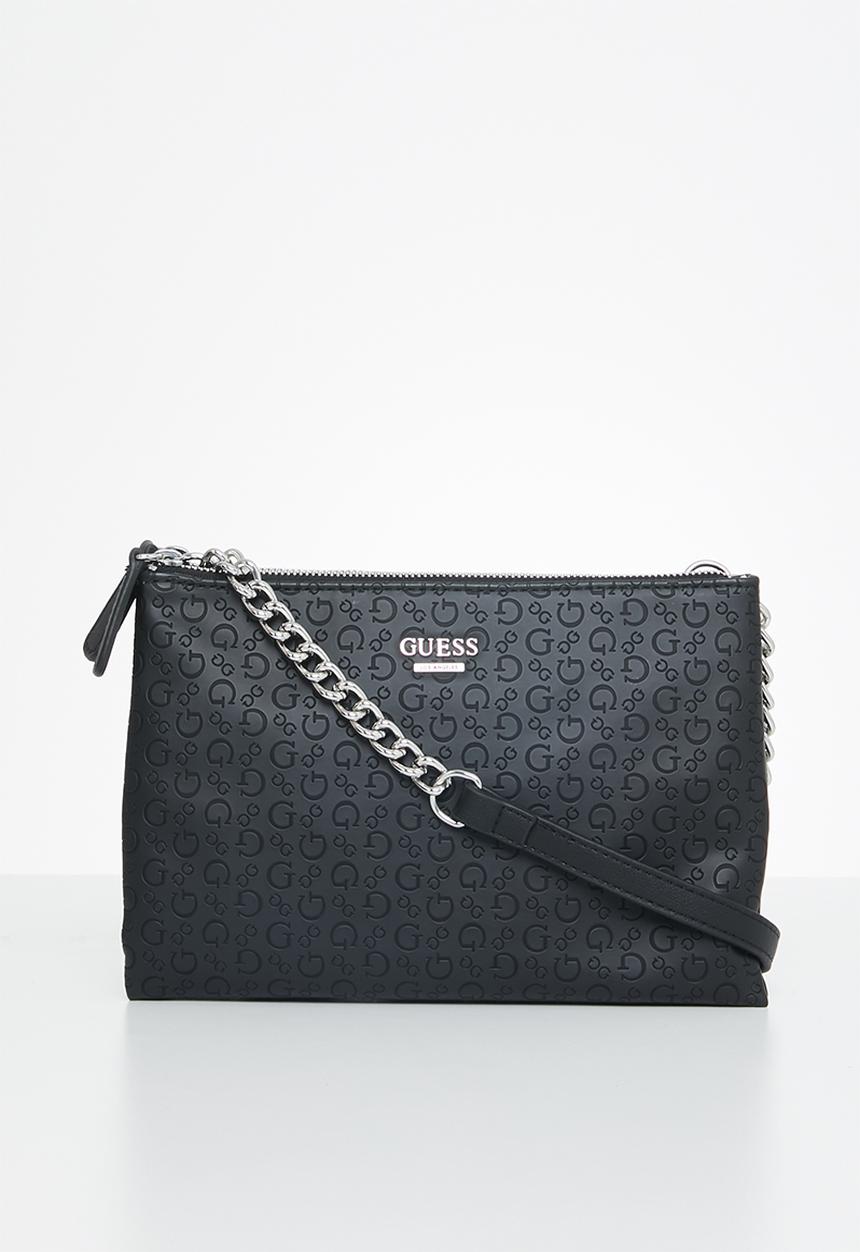 GUESS - Campos mini double crossbody zip - black