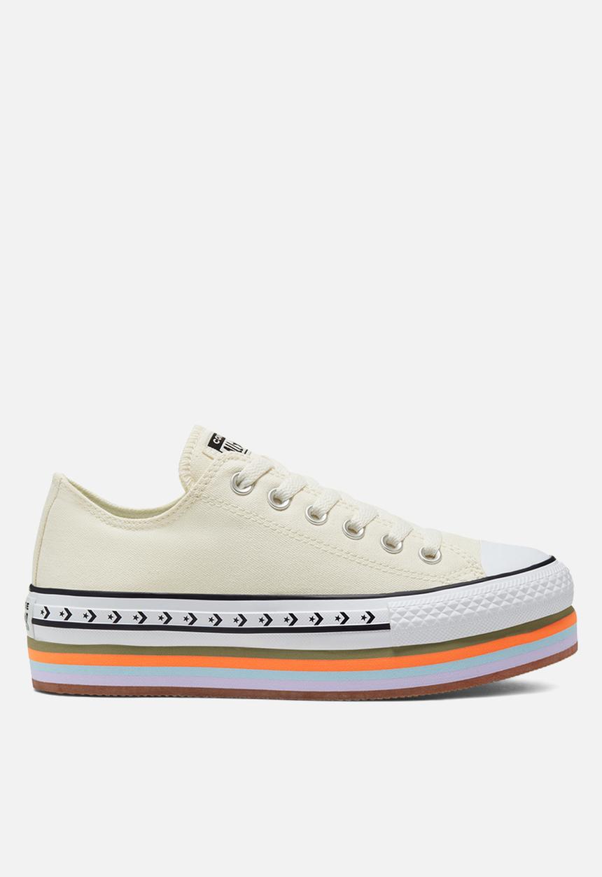 Converse - Chuck Taylor All Star platform layer ox - egret/total orange/gum