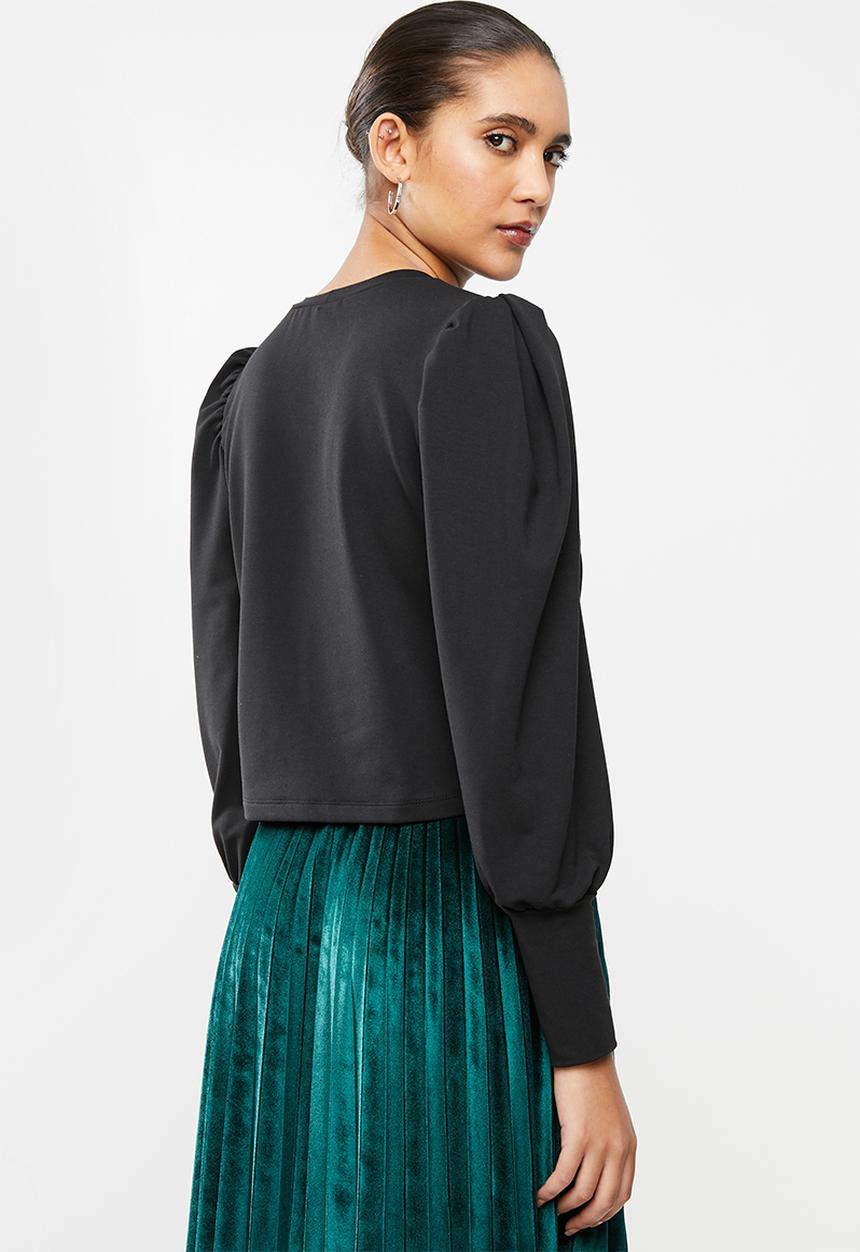 Blake - Balloon sleeve sweater - black