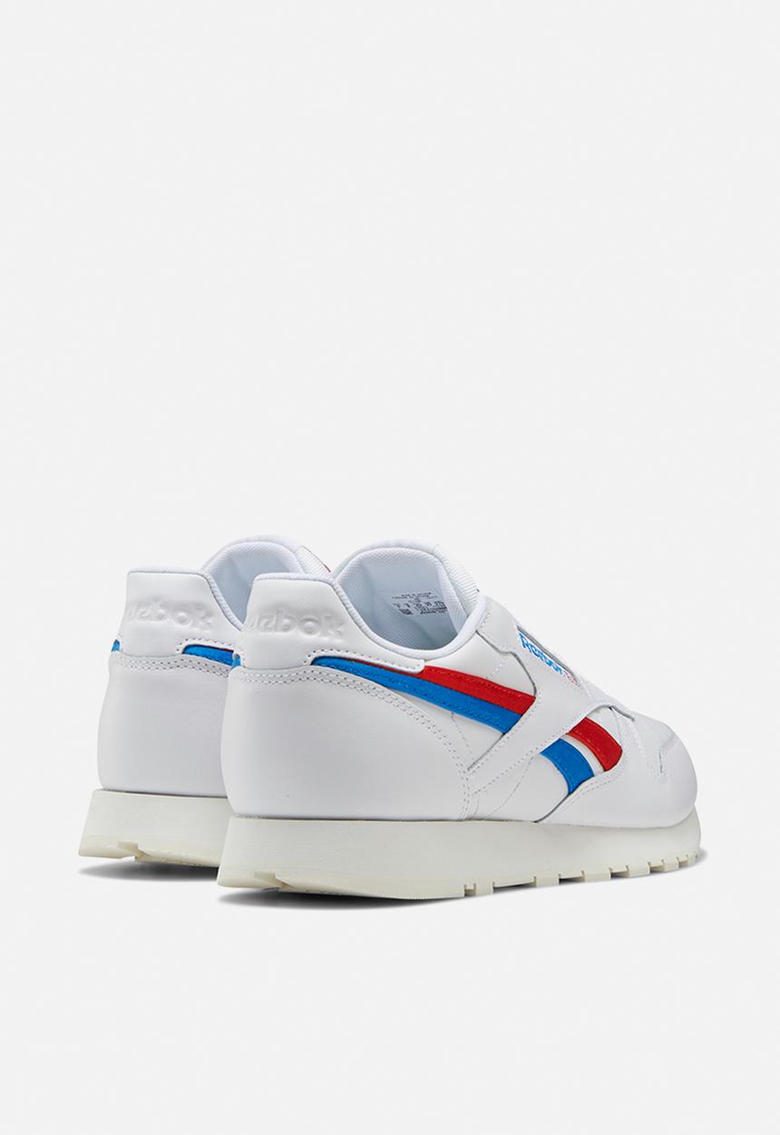 Reebok - Cl lthr - white/instinct red/dynamic blue