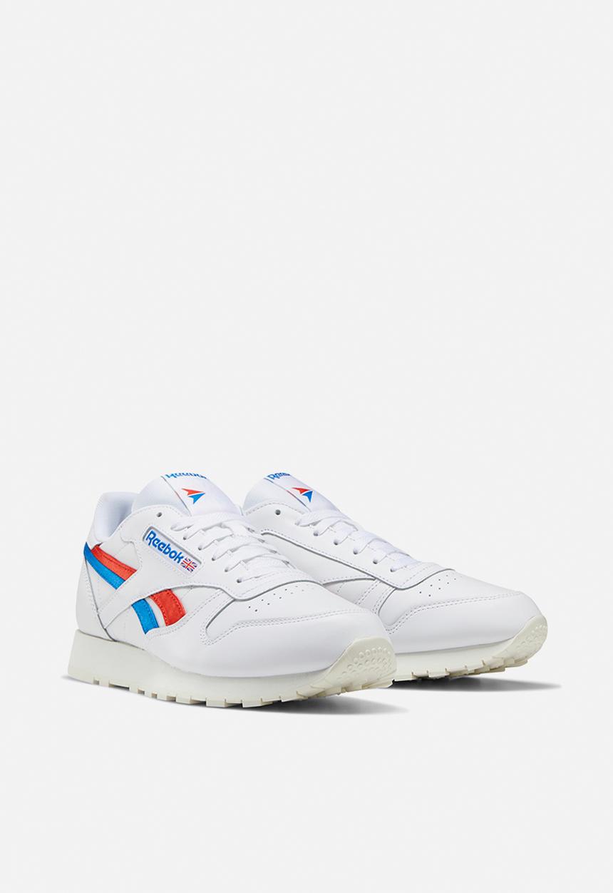 Reebok - Cl lthr - white/instinct red/dynamic blue
