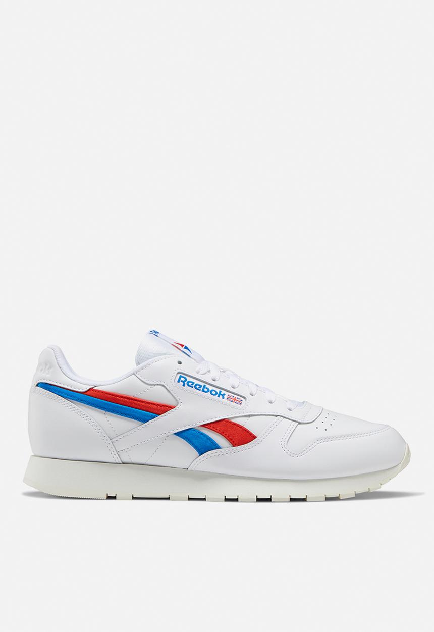 Reebok - Cl lthr - white/instinct red/dynamic blue