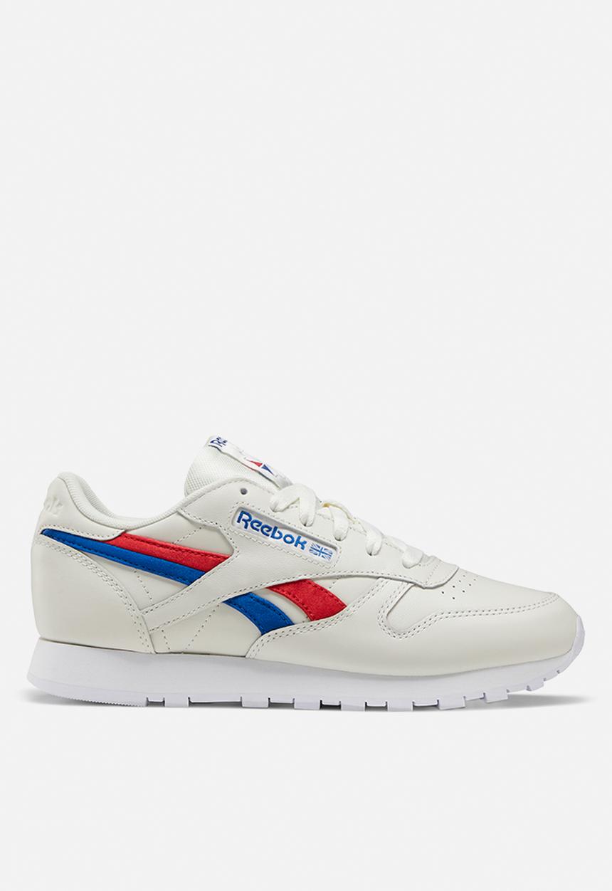 Reebok - Cl lthr - chalk/vector red/vector blue