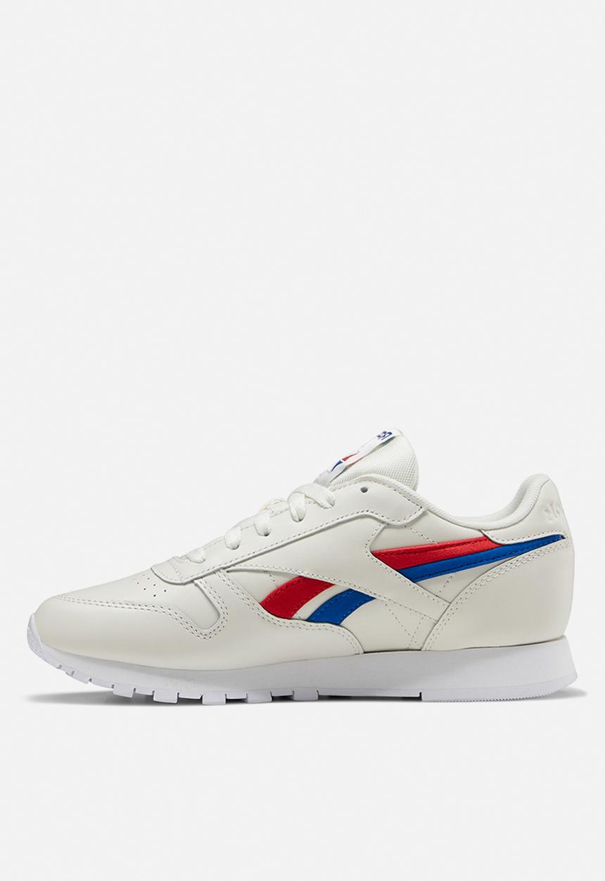 Reebok - Cl lthr - chalk/vector red/vector blue