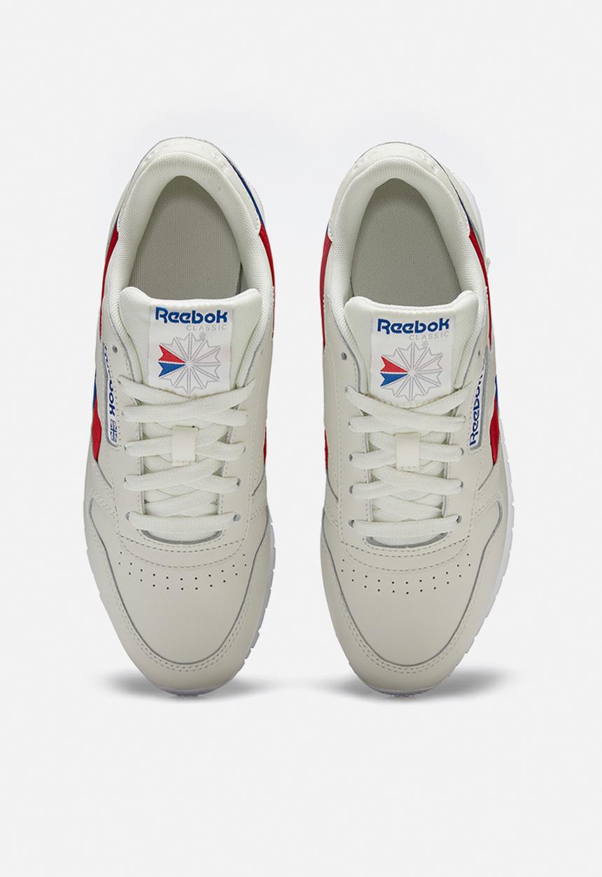 Reebok - Cl lthr - chalk/vector red/vector blue