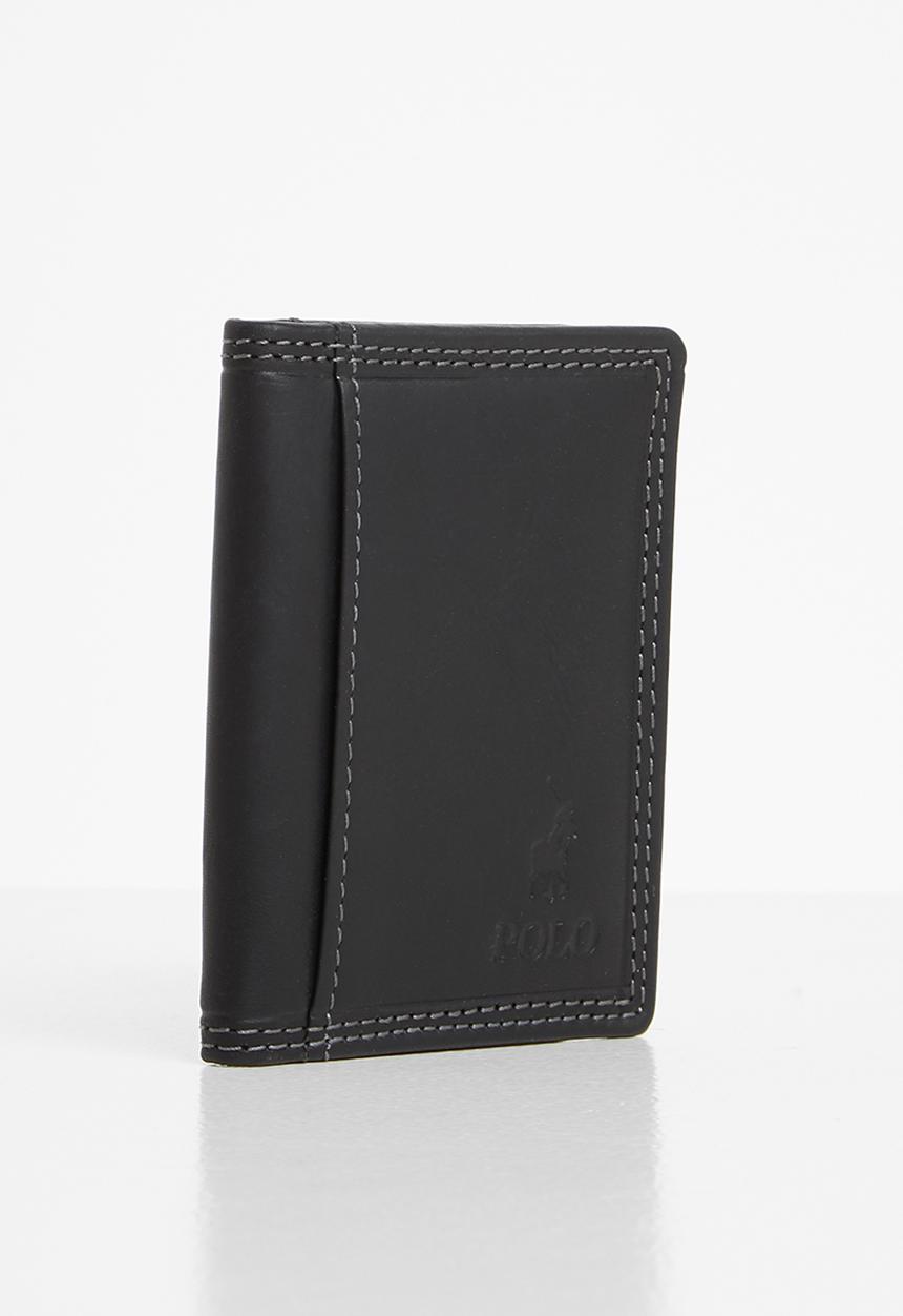 POLO - Tuscany leather credit card holder - black