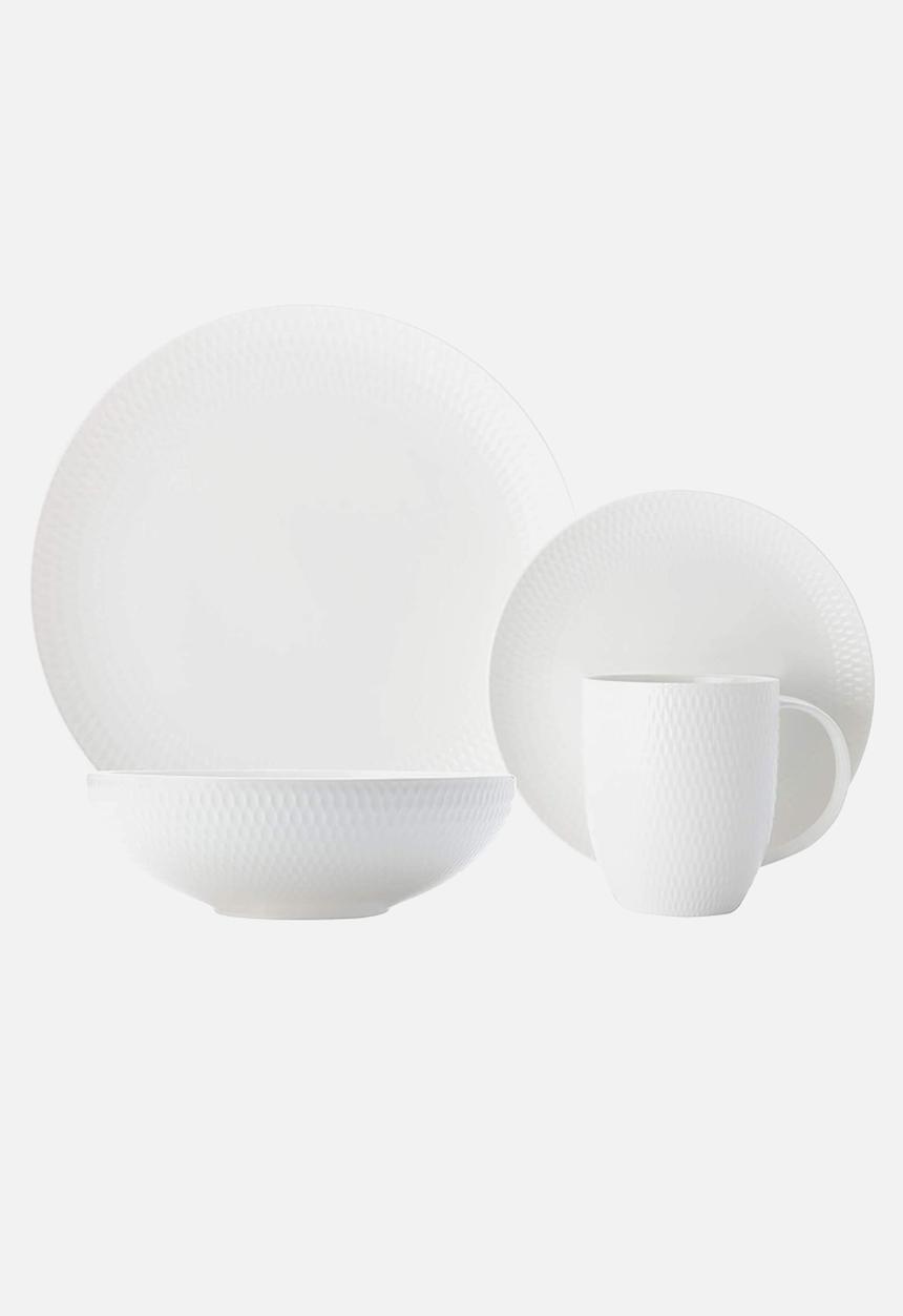 Maxwell & Williams - 16pce diamonds dinnerware set - white