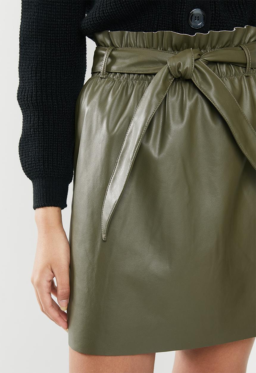Vero Moda - Awardbelt short coated skirt - green