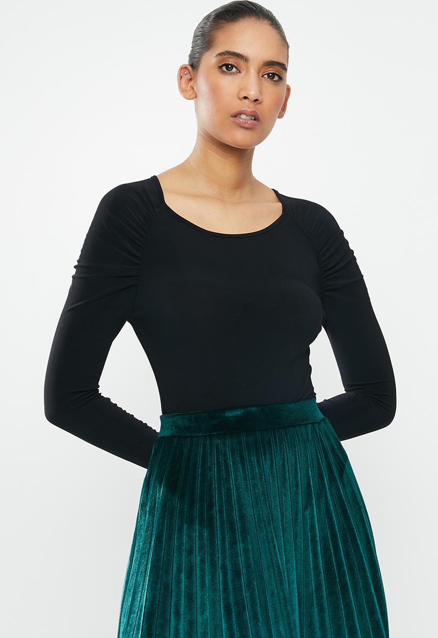 Blake - Round neck bodysuit - black