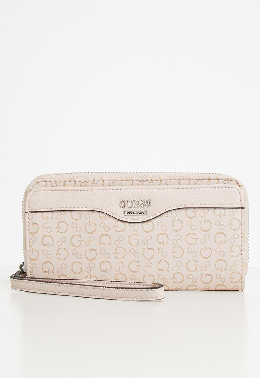 GUESS - Modesto multi zip clutch - blush
