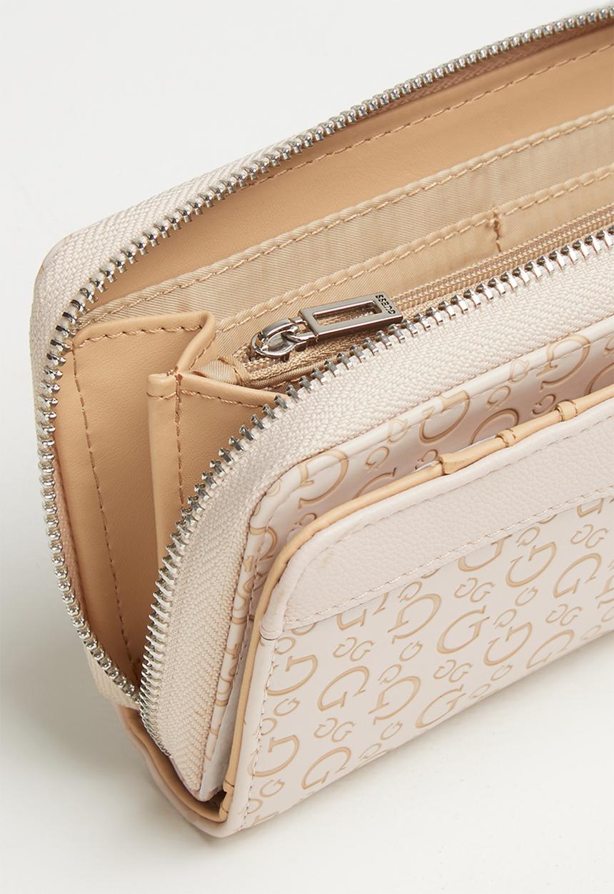 GUESS - Modesto multi zip clutch - blush