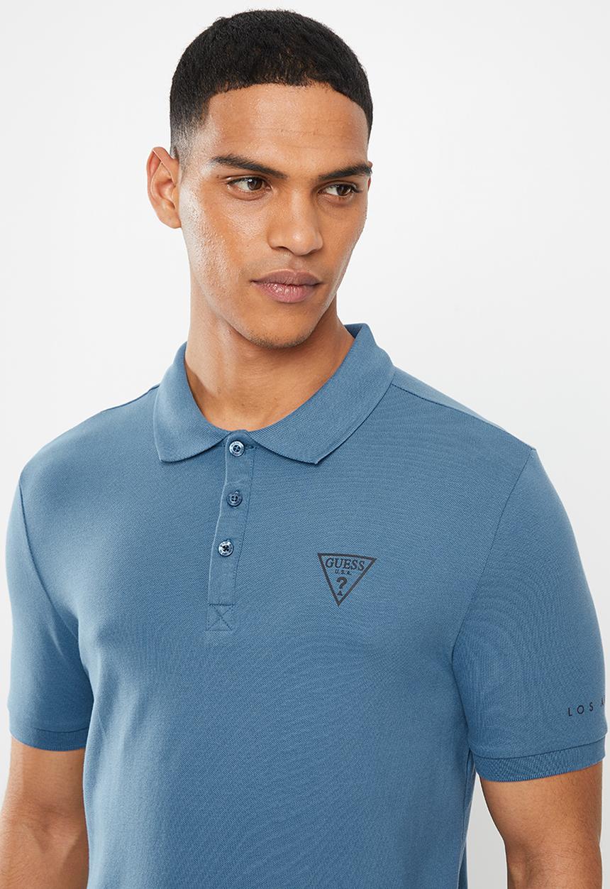 GUESS - Short sleeve fashion polo - blue
