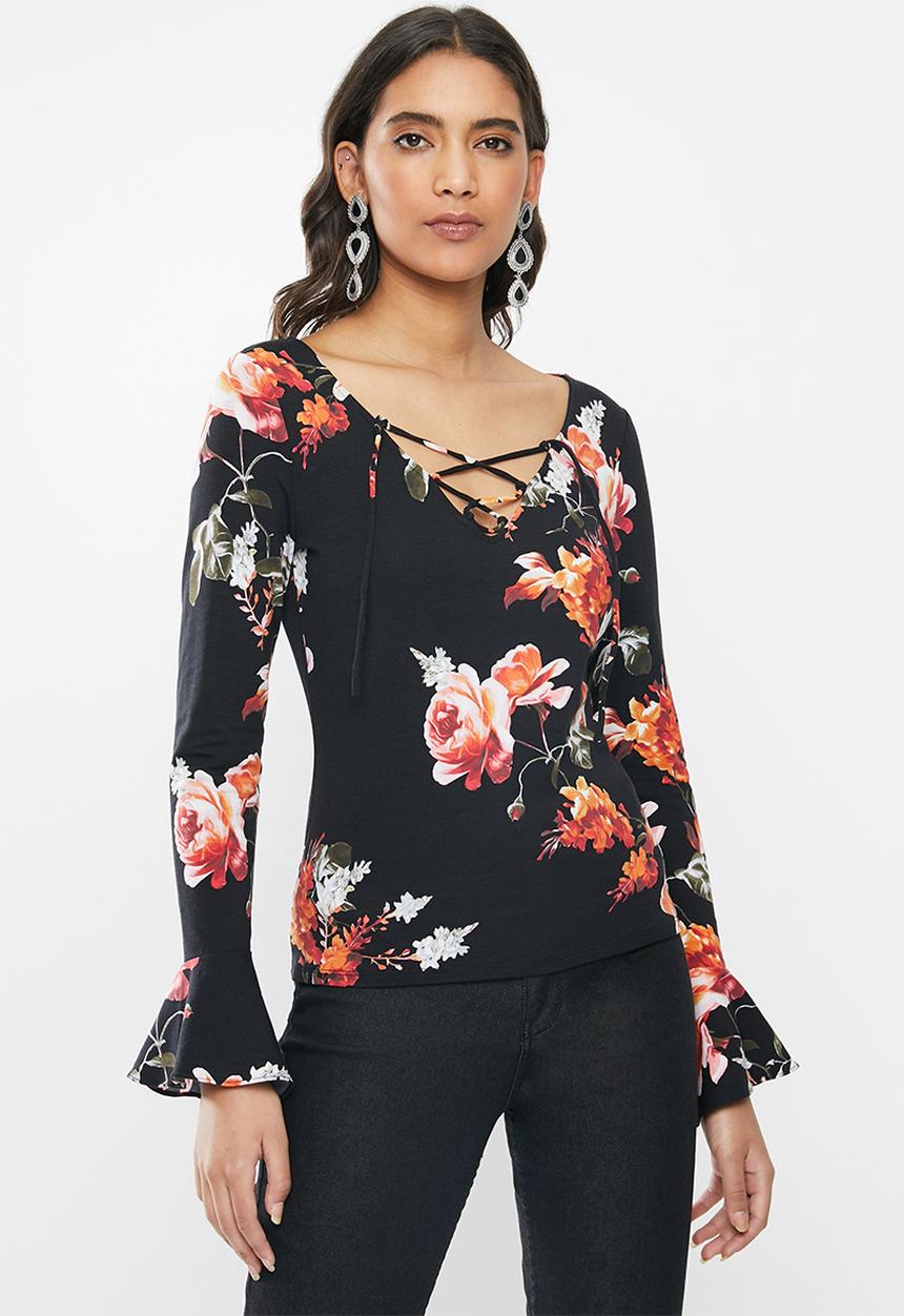 GUESS - Long sleeve Kayleen top - black