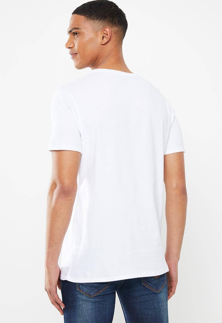GUESS - Short sleeve Guess splatter triangle tee - white