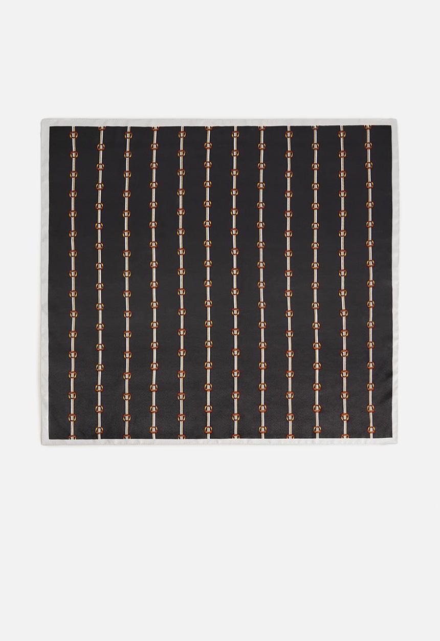 MANGO - Neck scarf horsi - black