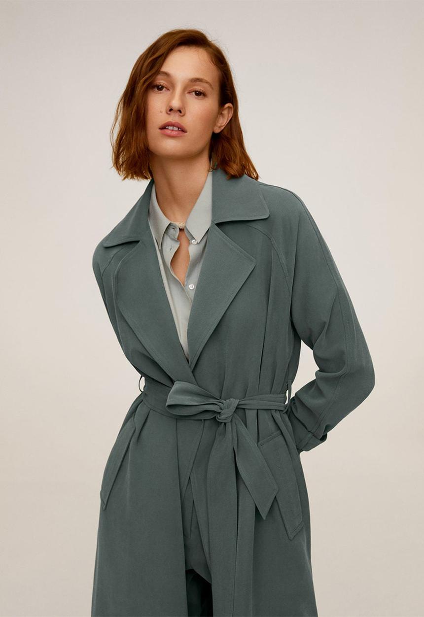 MANGO - Trench coat taxi - green