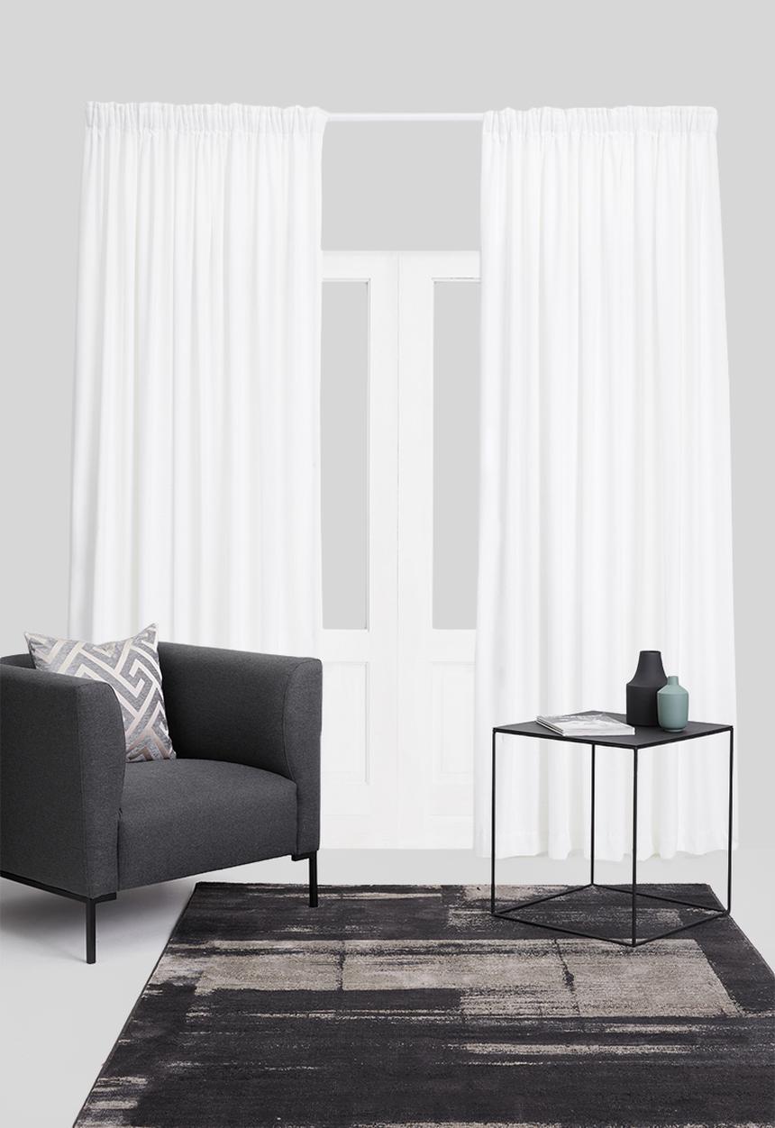 Sixth Floor - Taped curtain extra length - white