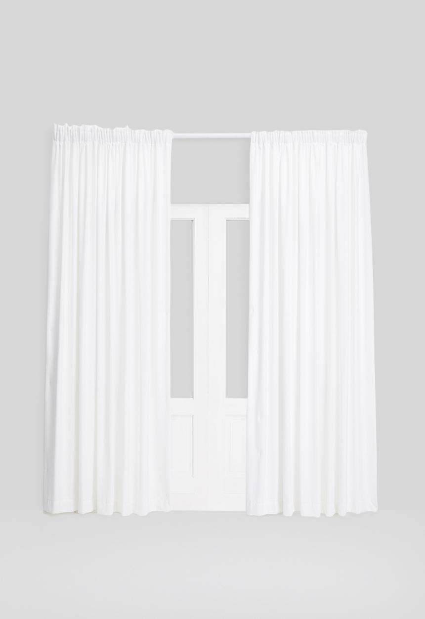 Sixth Floor - Taped curtain extra length - white