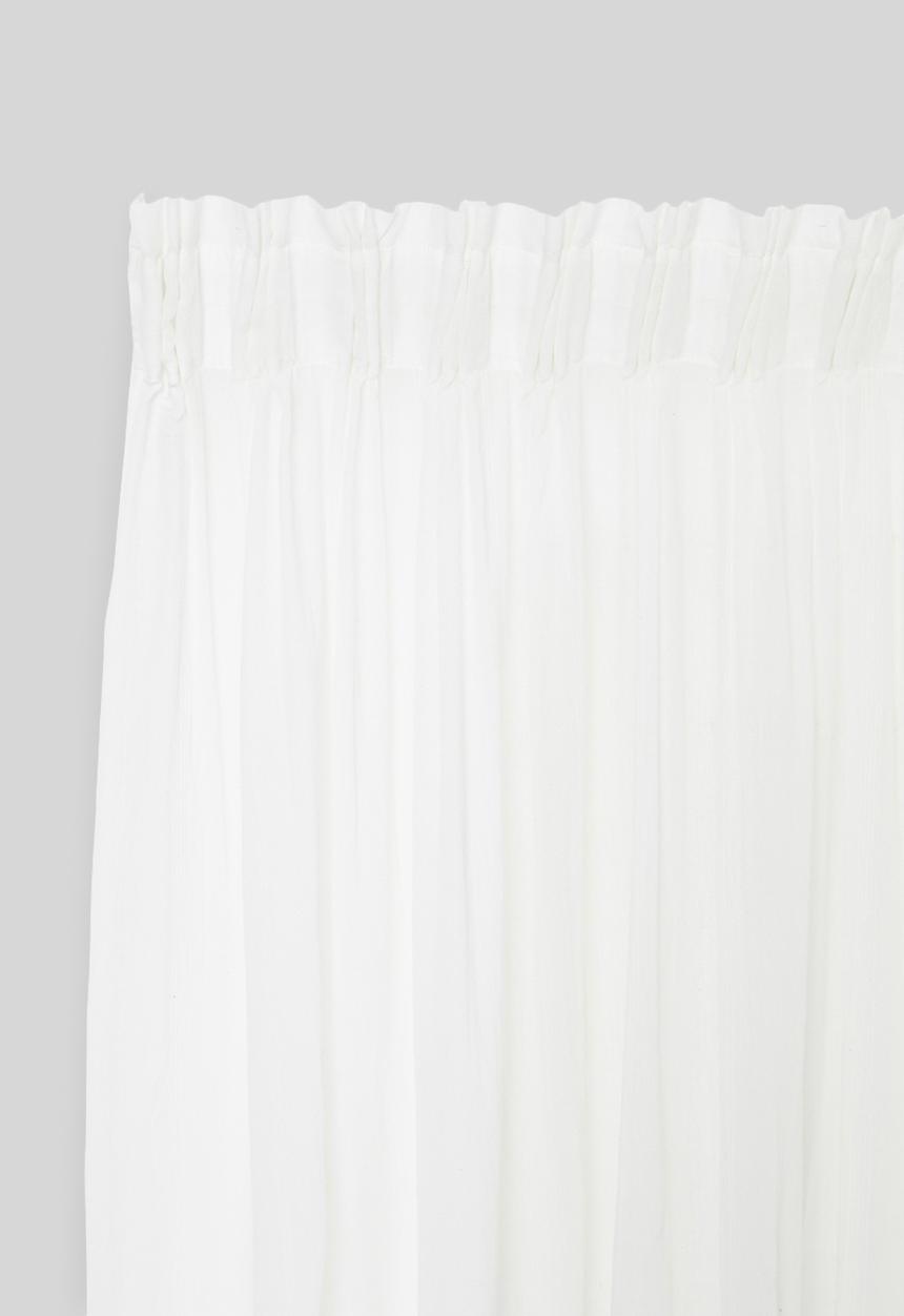 Sixth Floor - Textured sheer taped curtain - white