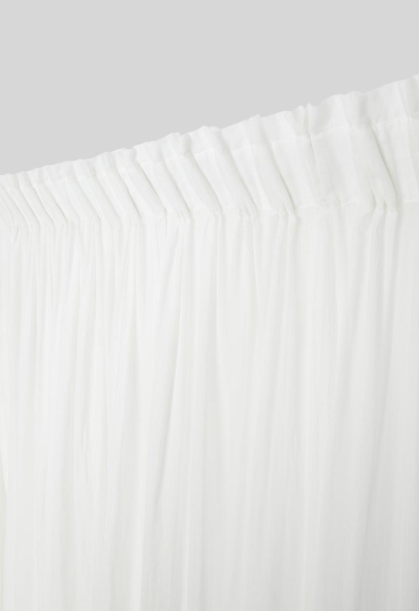 Sixth Floor - Textured sheer taped curtain - white