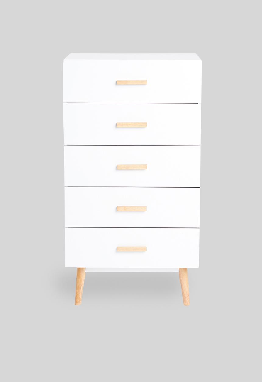 Sixth Floor - Alva 5 drawer storage - white 