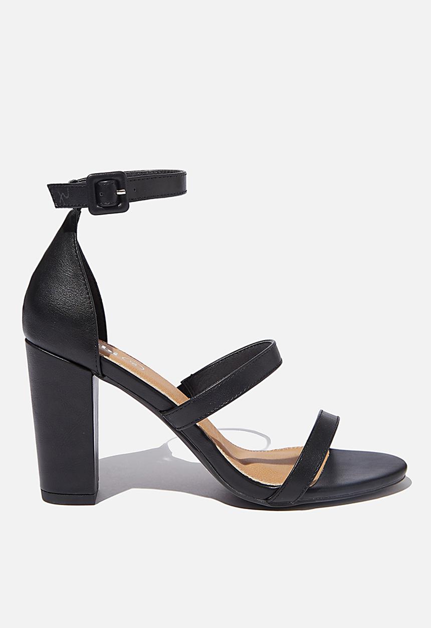 Cotton On - San trio heel - black 