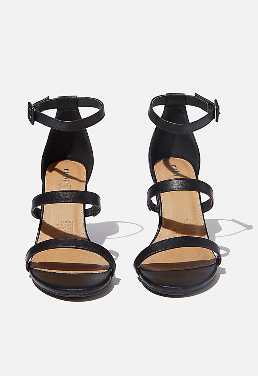 Cotton On - San trio heel - black 
