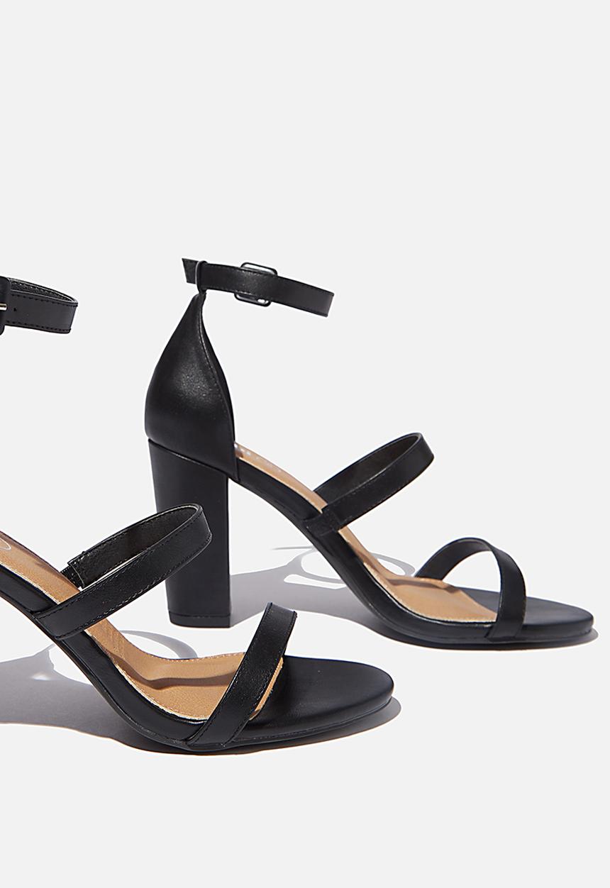 Cotton On - San trio heel - black 