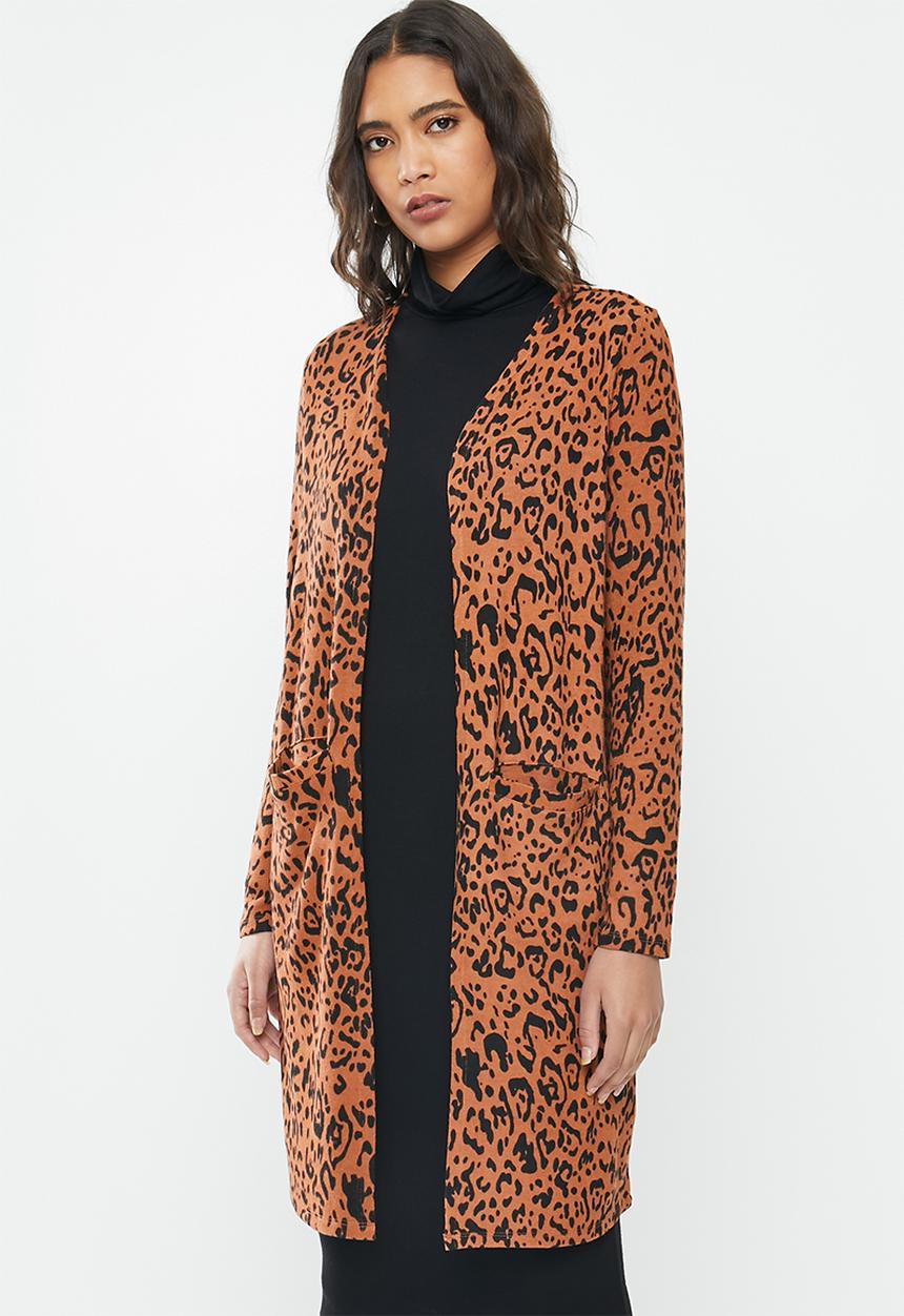 Vero Moda - Leonetta long sleeve open coatigan - black cobber