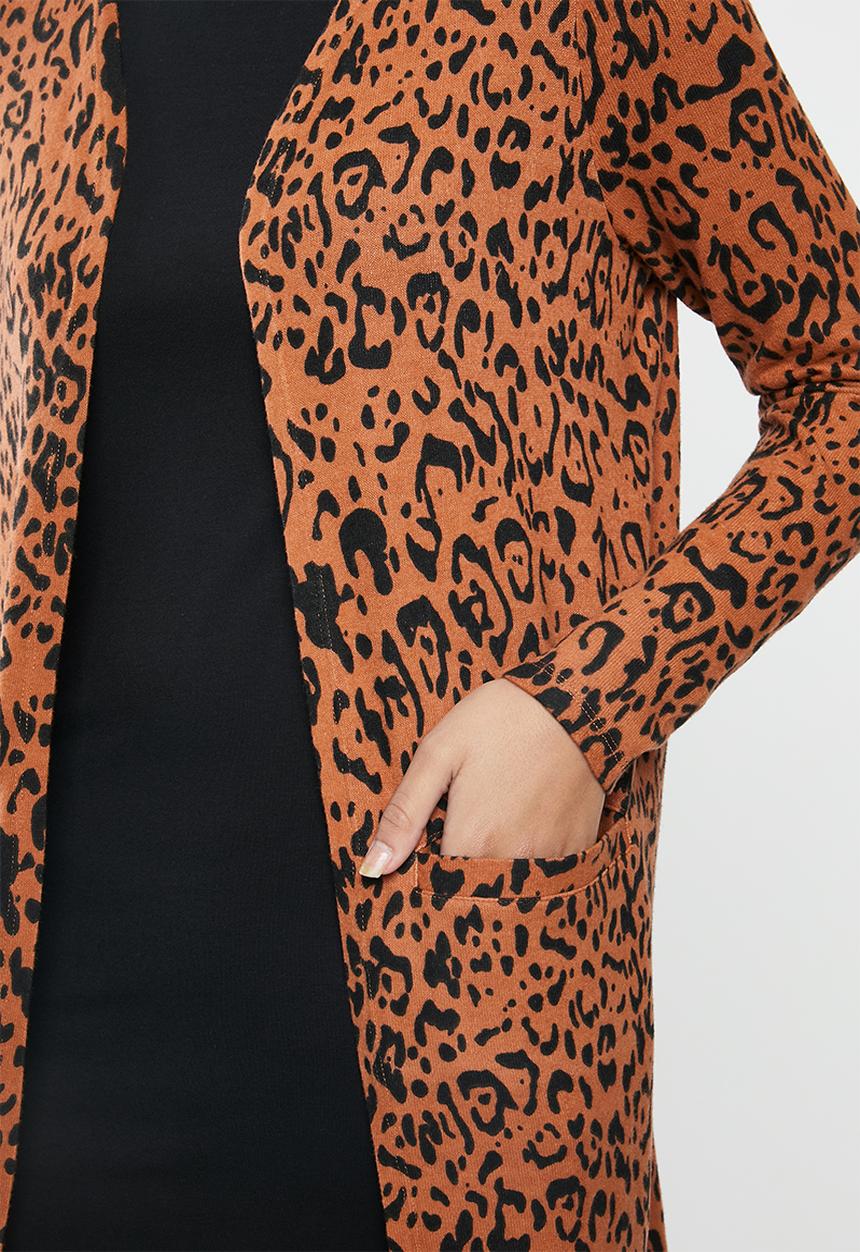 Vero Moda - Leonetta long sleeve open coatigan - black cobber