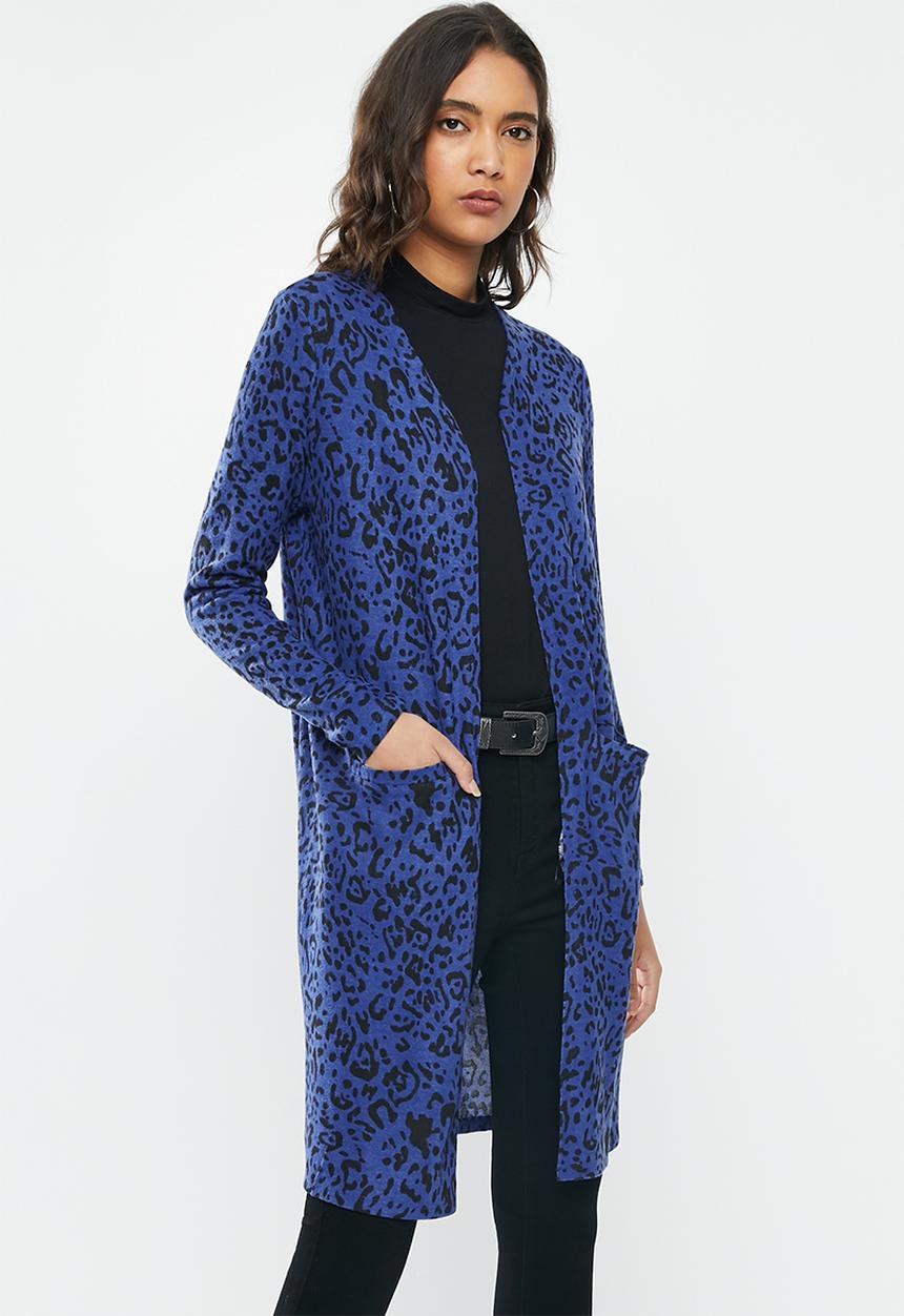 Vero Moda - Leonetta long sleeve open coatigan - black sodalite