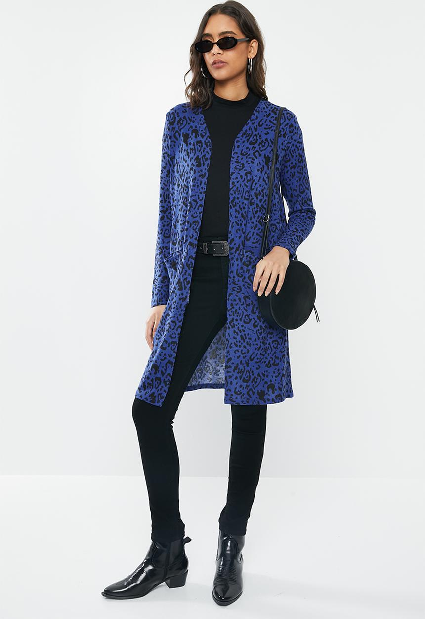 Vero Moda - Leonetta long sleeve open coatigan - black sodalite