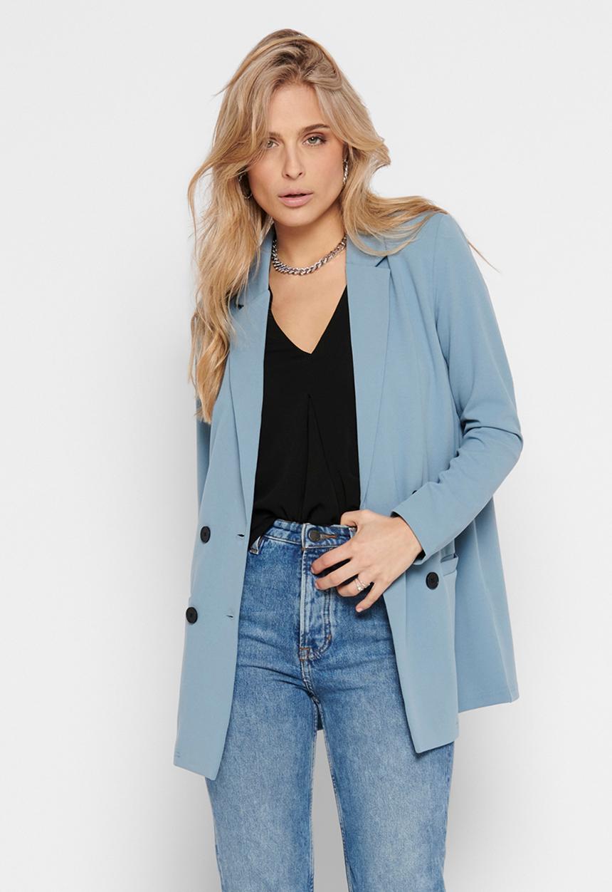 Jacqueline de Yong - Marianna long sleeve blazer - blue