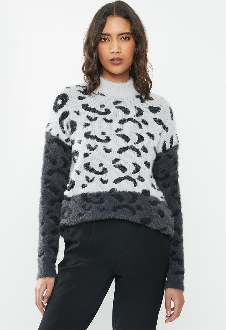 ONLY - Eliz long sleeve high neck pullover - grey