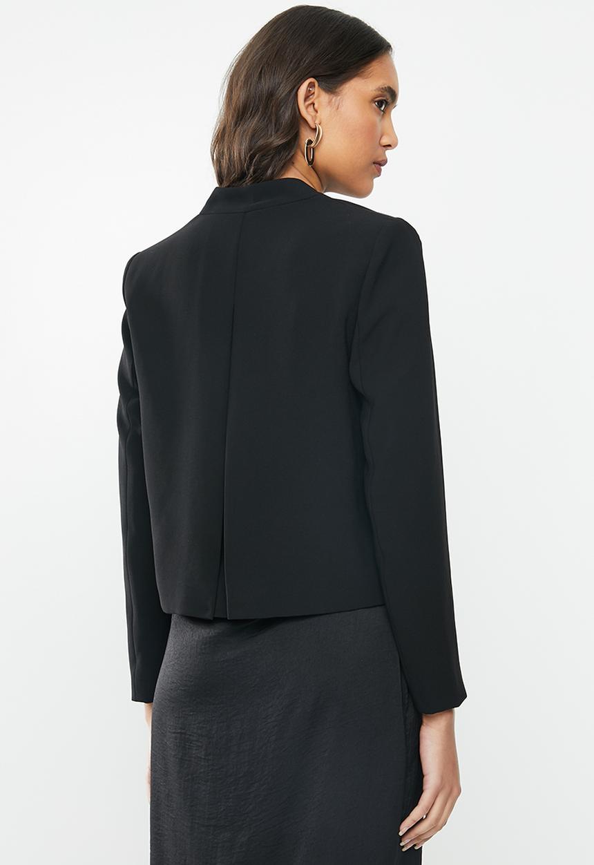 MANGO - Cropped blazer - black