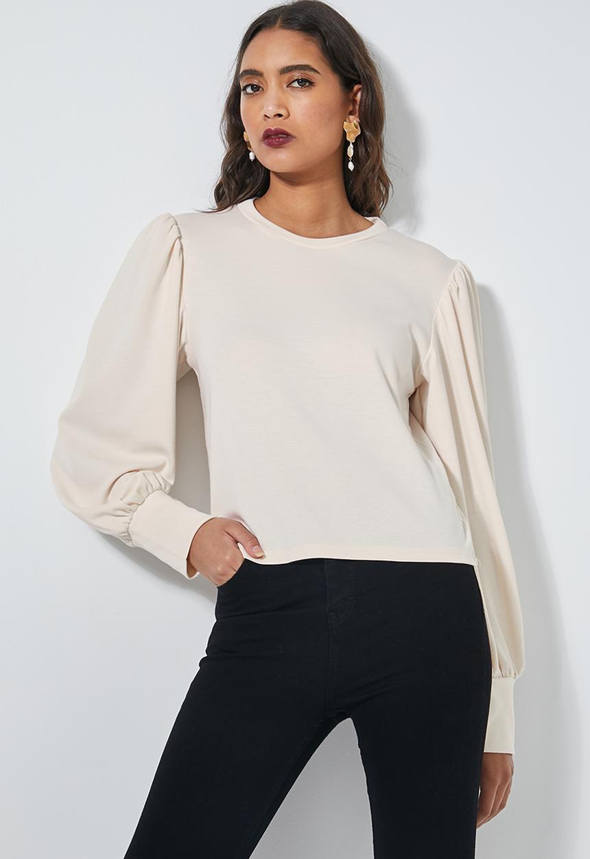 Superbalist - Puff sleeve top - neutral