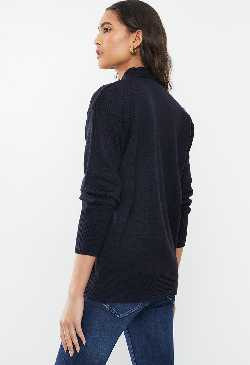 Superbalist - Slouchy pocket detail cardigan - navy
