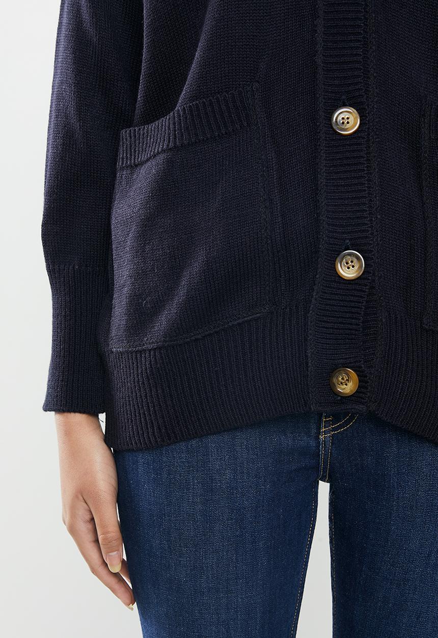 Superbalist - Slouchy pocket detail cardigan - navy