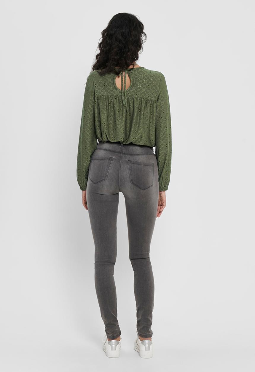 Jacqueline de Yong - Cathinka long sleeve top - khaki