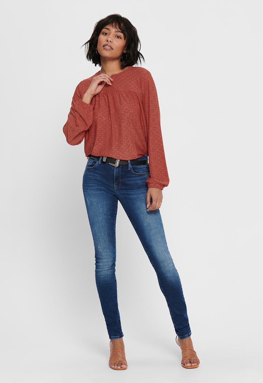 Jacqueline de Yong - Cathinka long sleeve top - red
