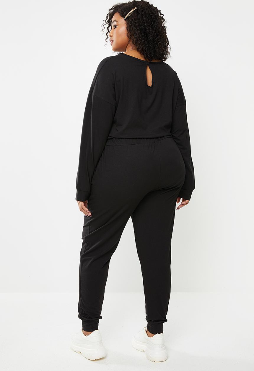 Missguided - Plus size casual lounge jumpsuit - black