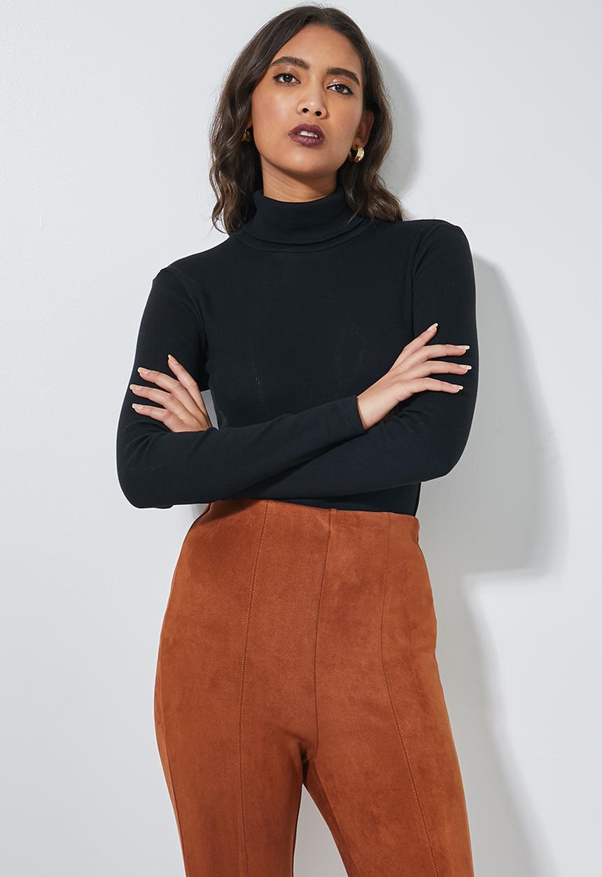 Superbalist - Rib poloneck - black