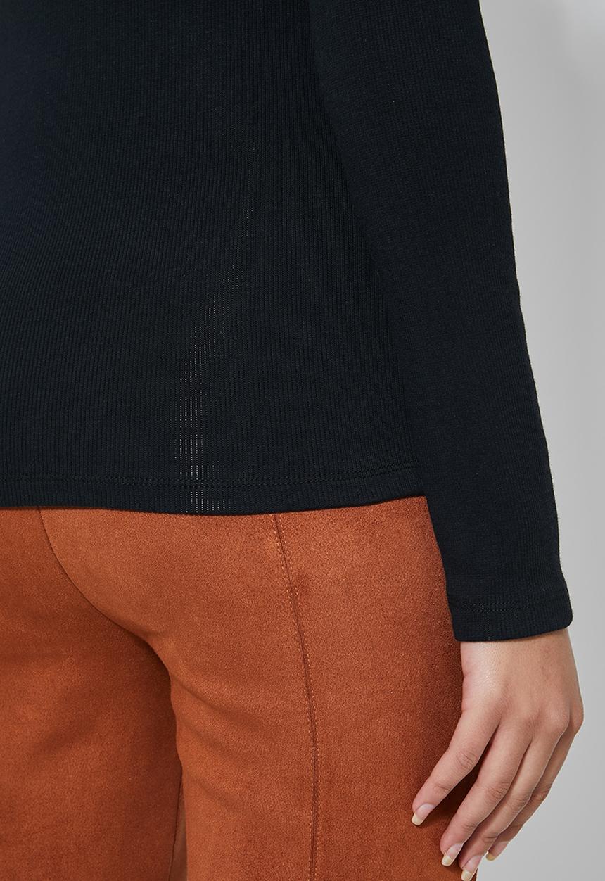 Superbalist - Rib poloneck - black