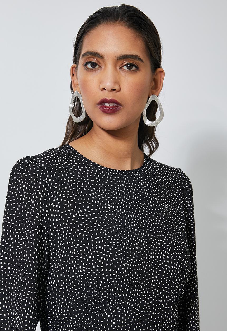 Superbalist - Fit & flare woven dress - black & white 