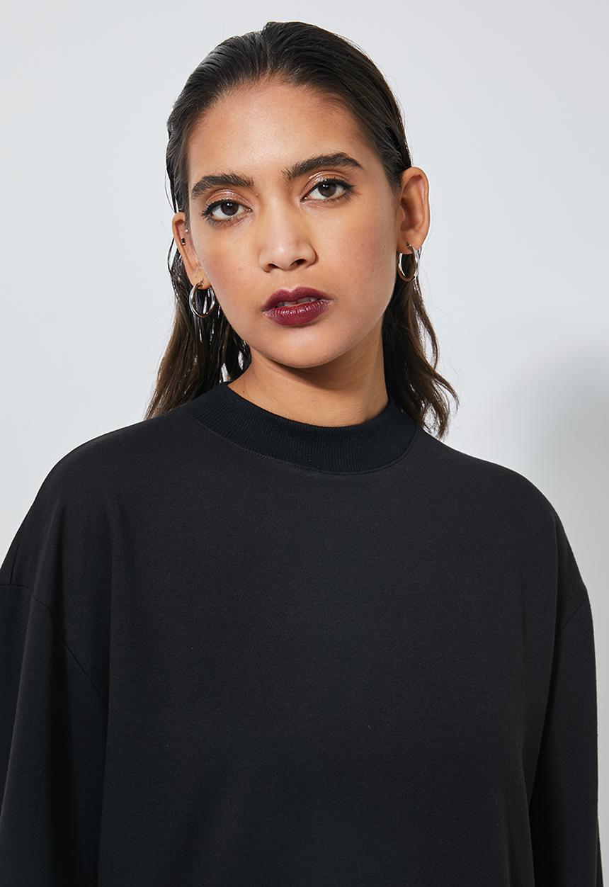 Superbalist - One piece sweat dress with pleated skirt - black 