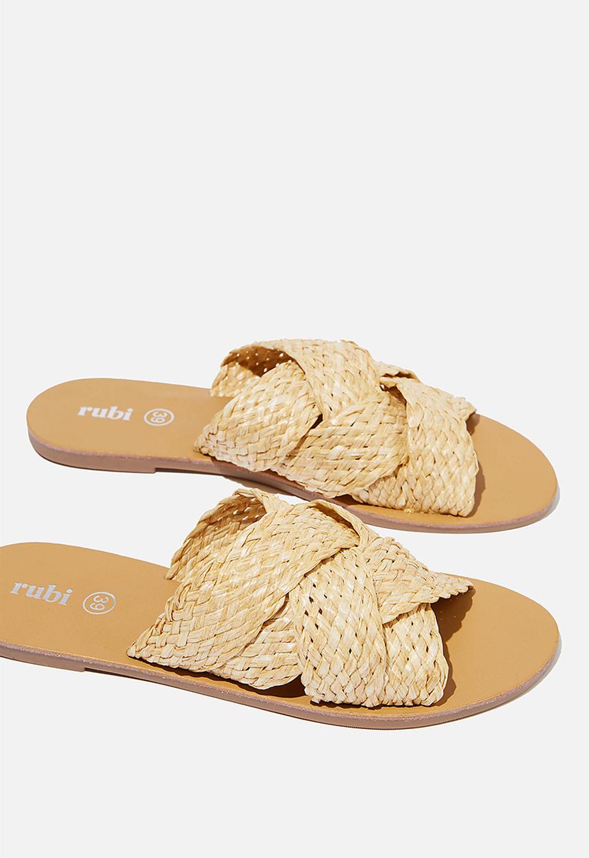 Cotton On - Aggy woven slide sandal - neutral