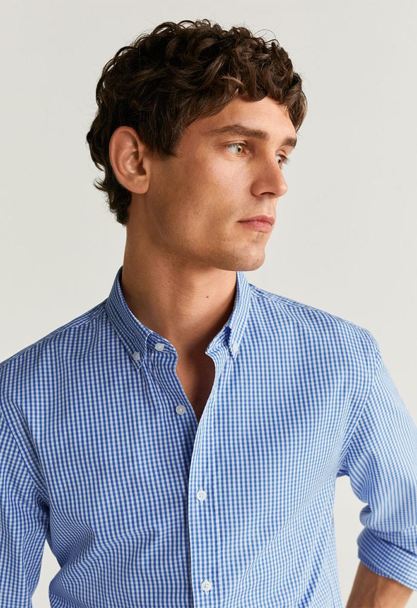 MANGO - Vichy shirt - blue