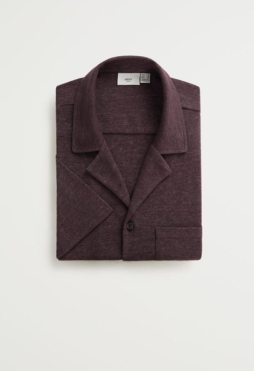 MANGO - Asier shirt - burgundy